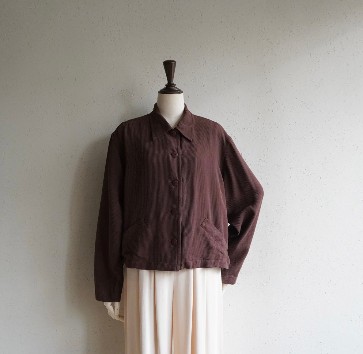 90s Silk Brown Shirt