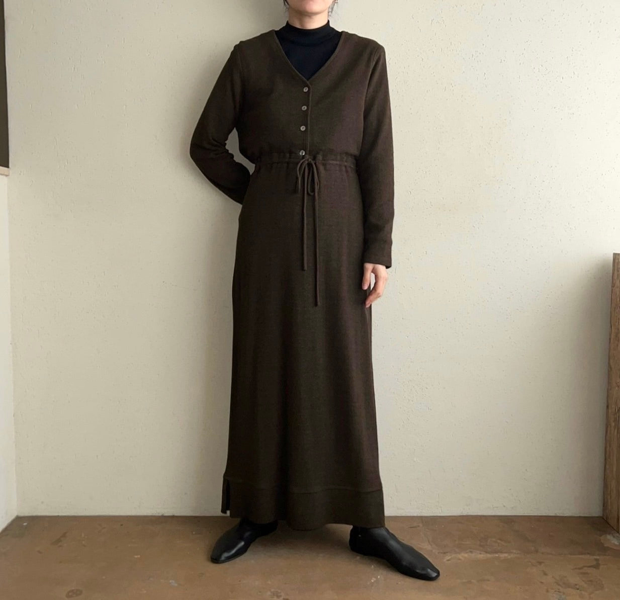 90s Brown Rayon Two-Piece Made in USA
