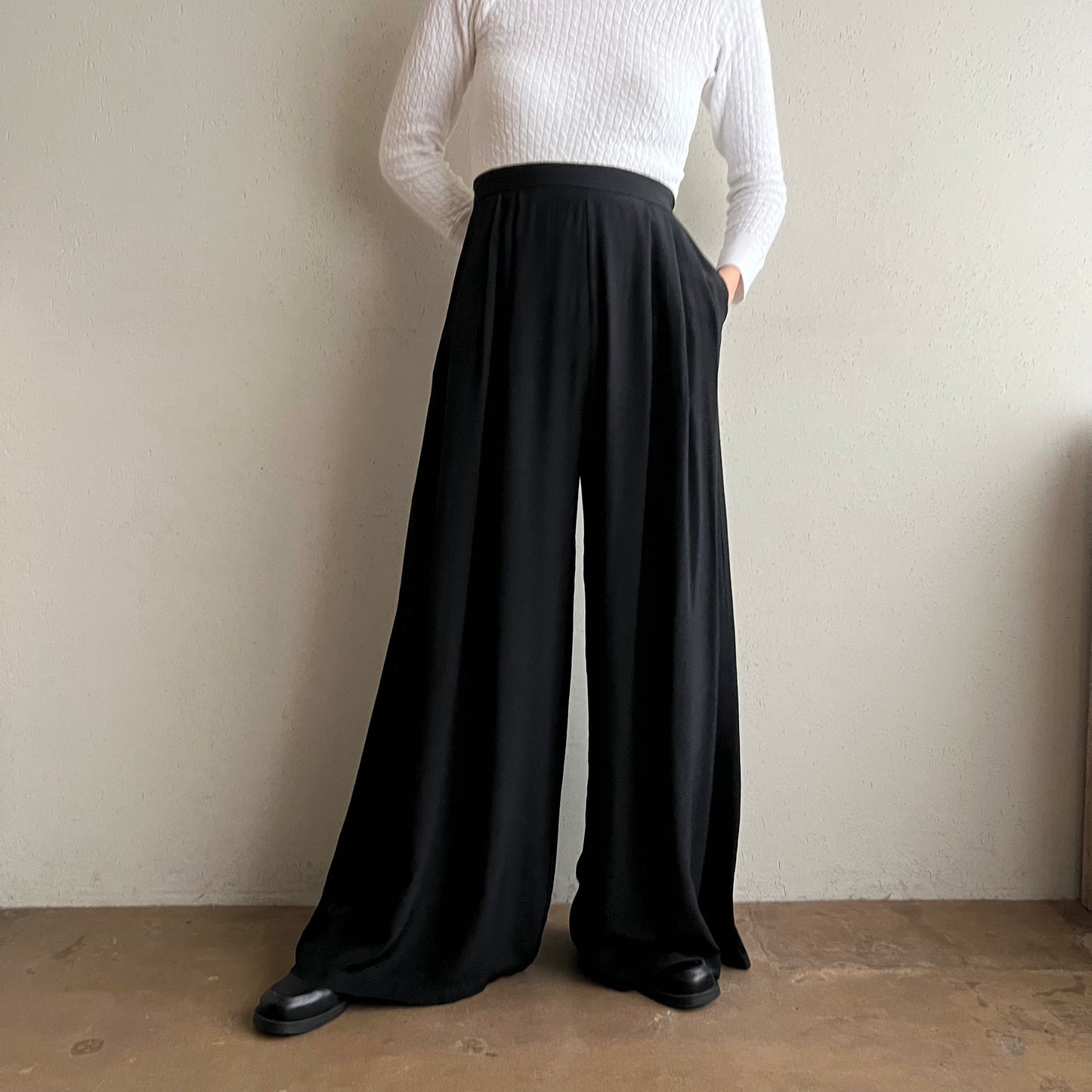 90s Silk Wide Pants
