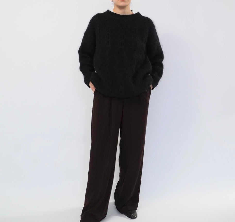 90s Black Mohair Knit