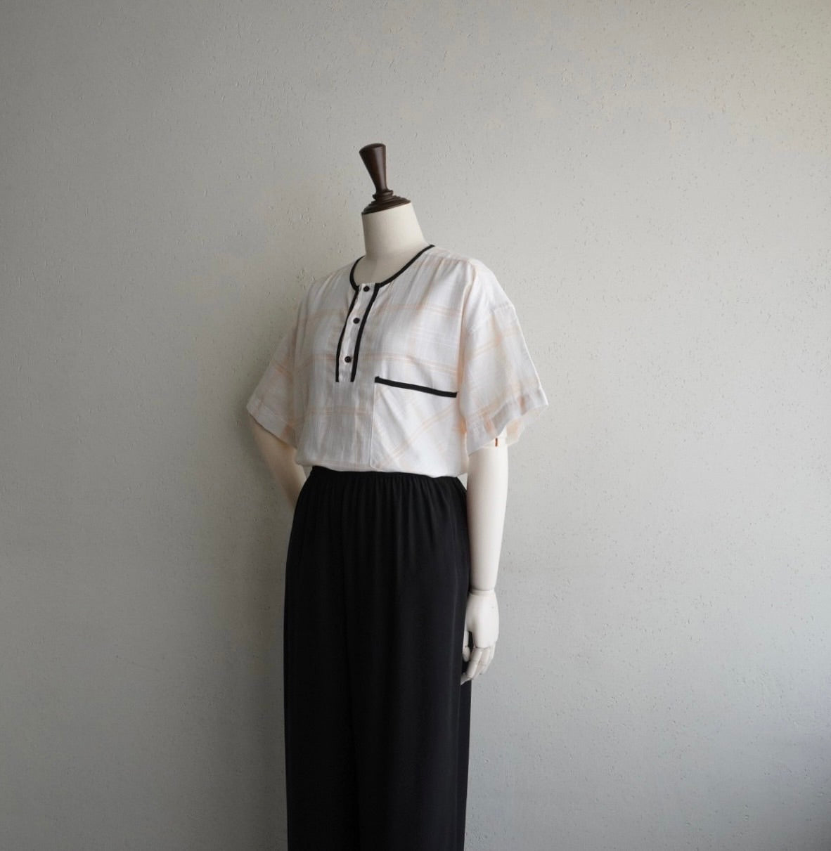 90s Plaid Top Made in Italy