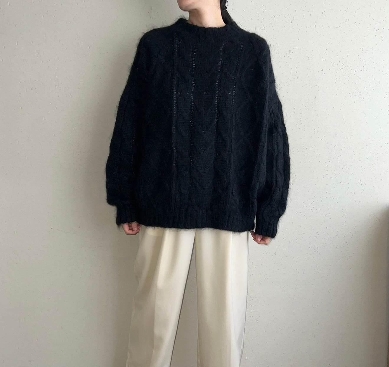 90s Black Mohair Knit