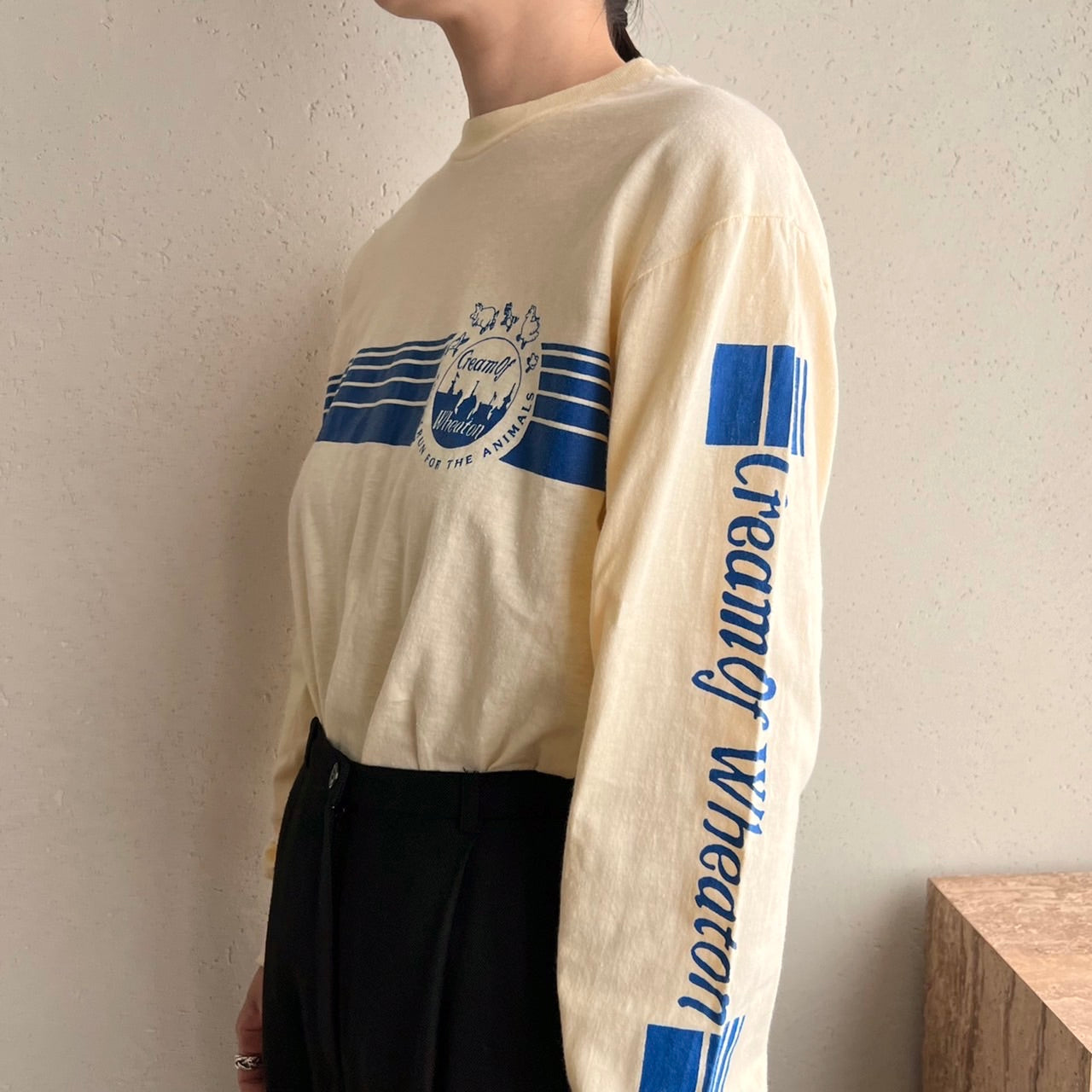 80s Printed Long T-shirt Made in USA