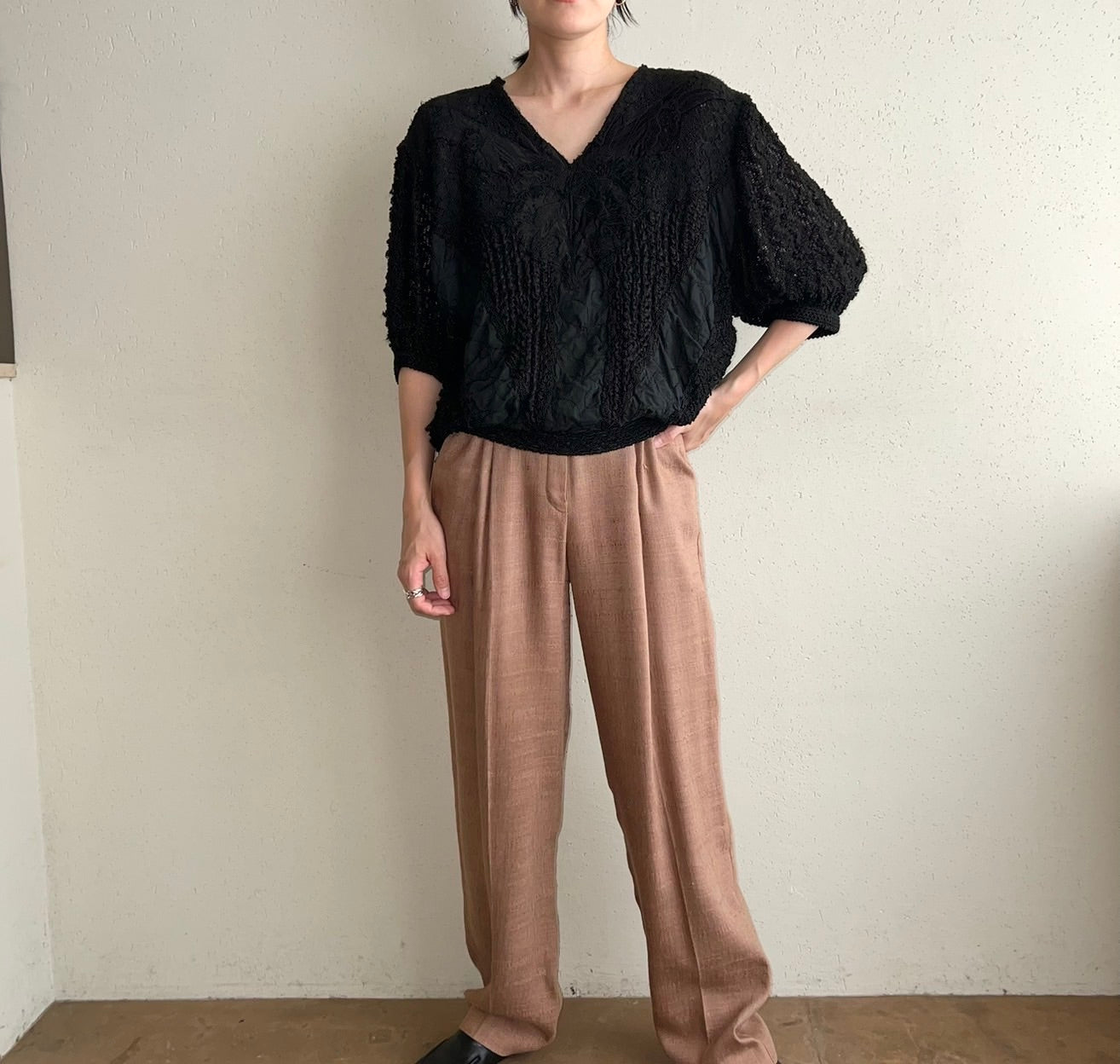 80s Design Knit Top