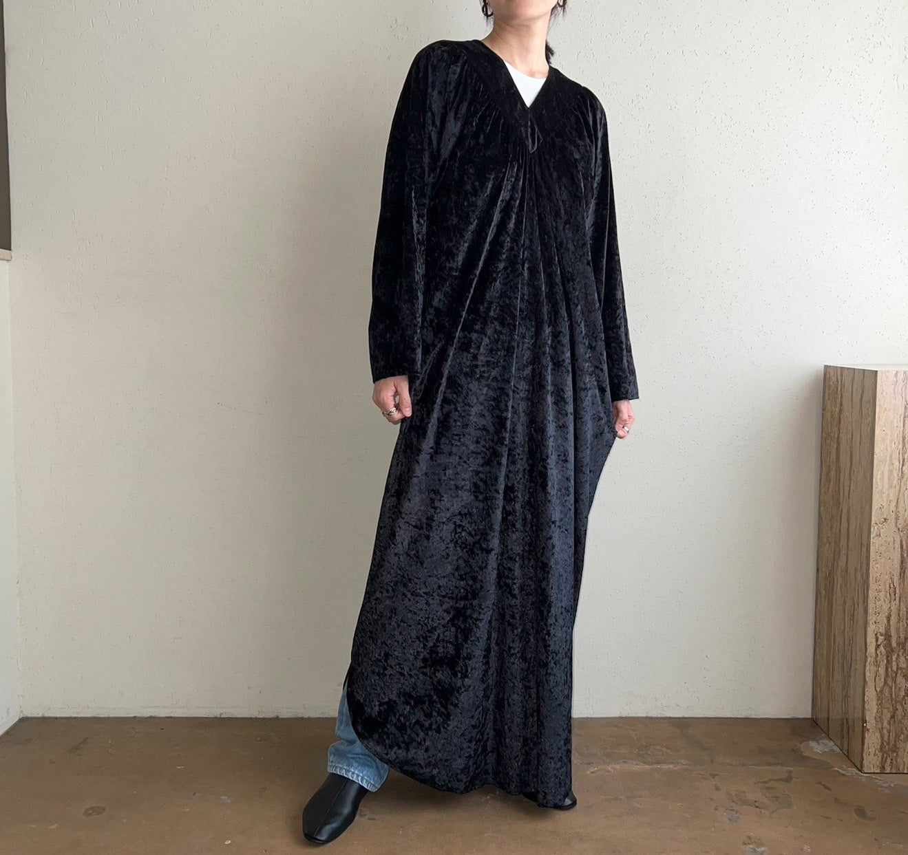 90s EURO Velour Dress