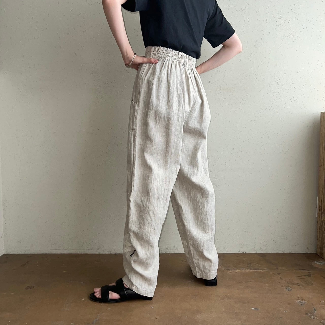 90s Lace Design Pants Made in Italy