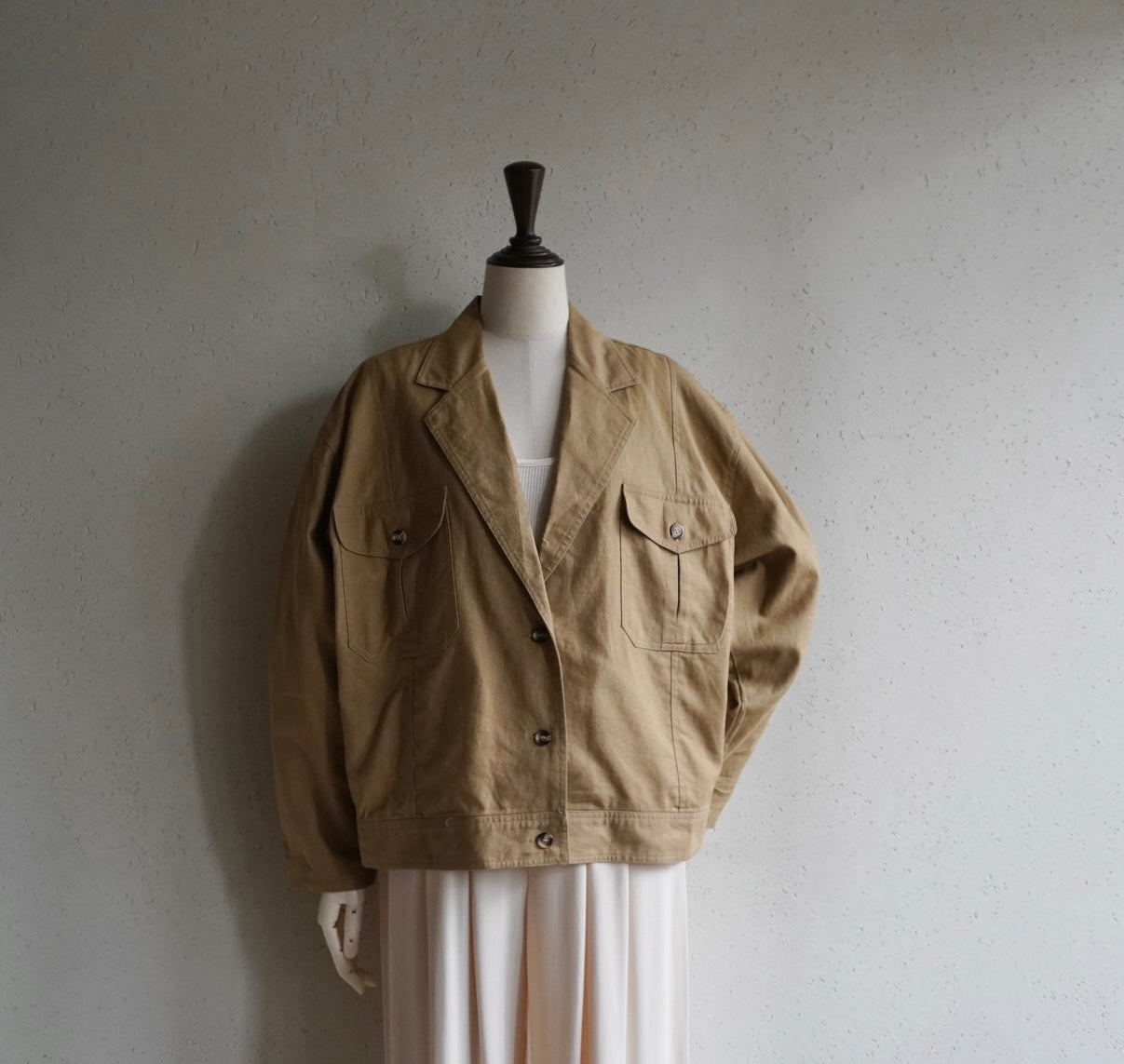 90s Linen Boxy Jacket