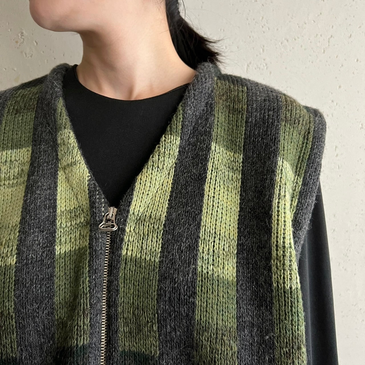 90s Zipped Knit Vest Made in Italy