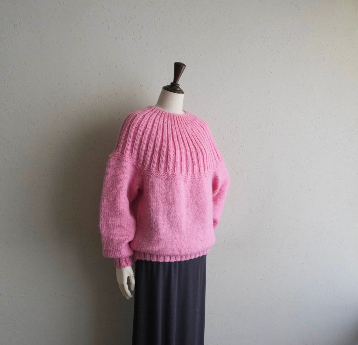 80s Ribbed Design Knit