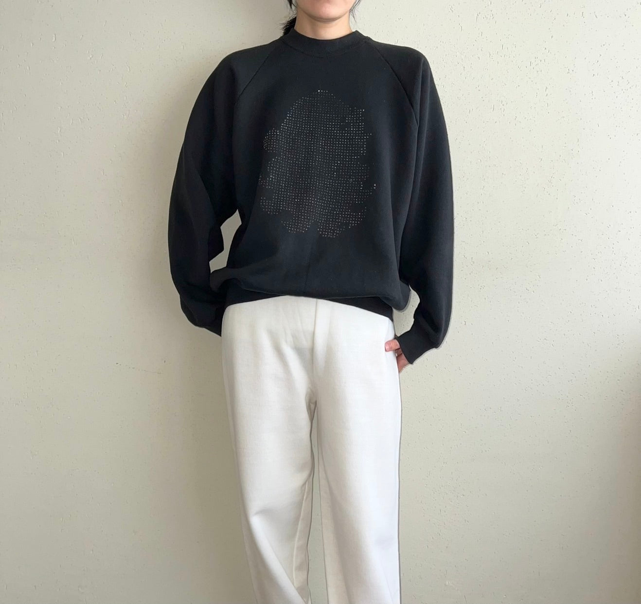 90s Hand Printed Sweater Made in USA