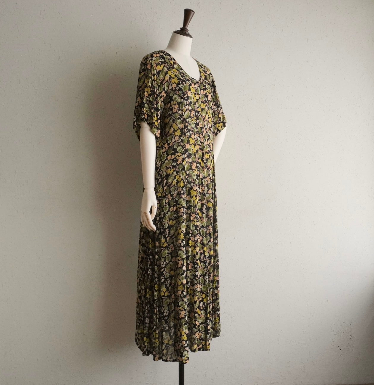 90s Printed Rayon Dress