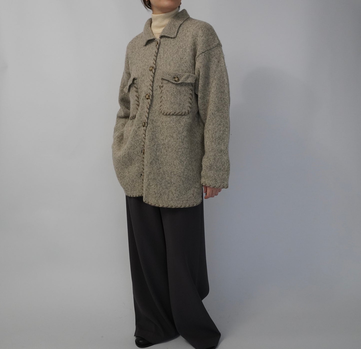 90s "EDDIE BAUER" Knit Cardigan
