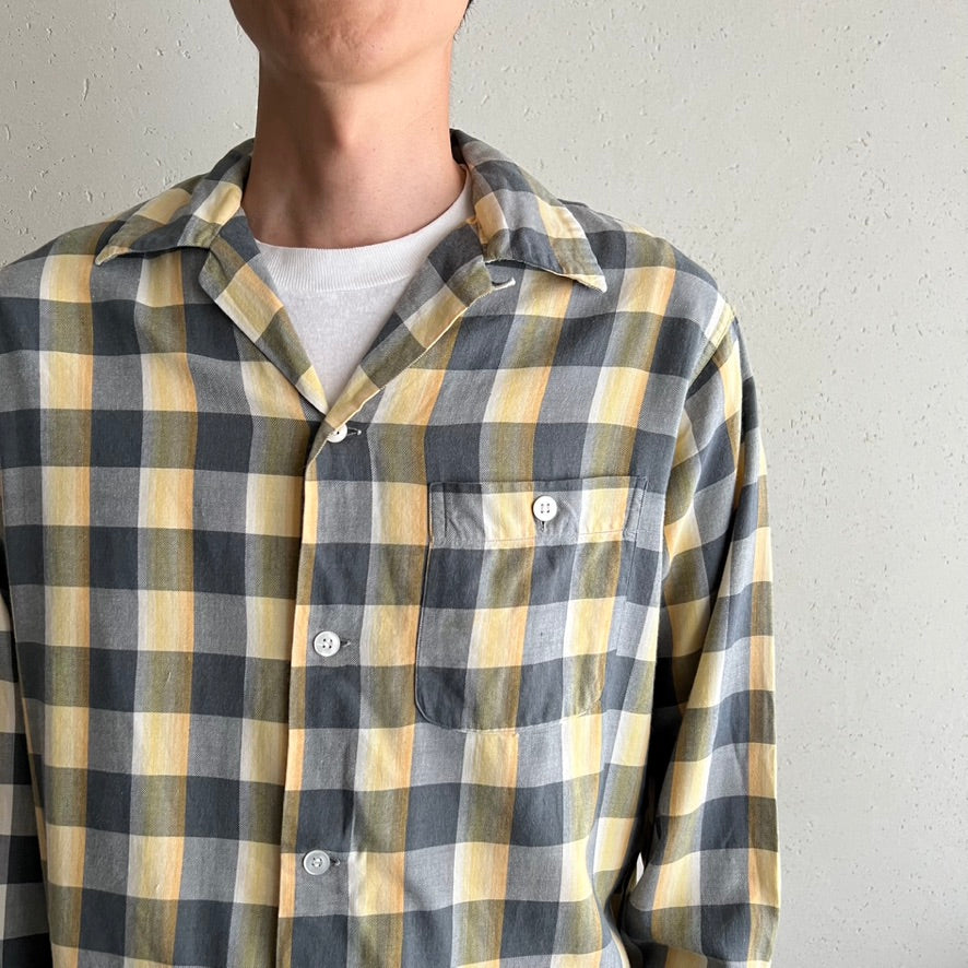 60s "VAN HEUSEN" Plaid Box Shirt