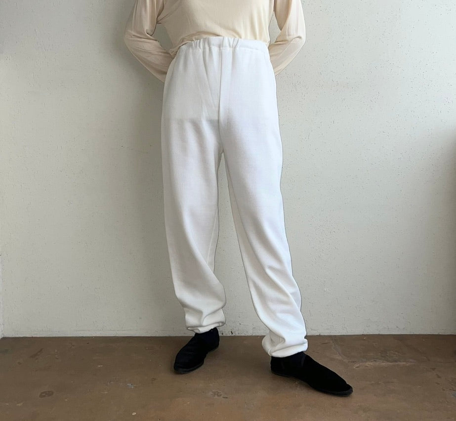 80s White Sweater Pants Made in USA