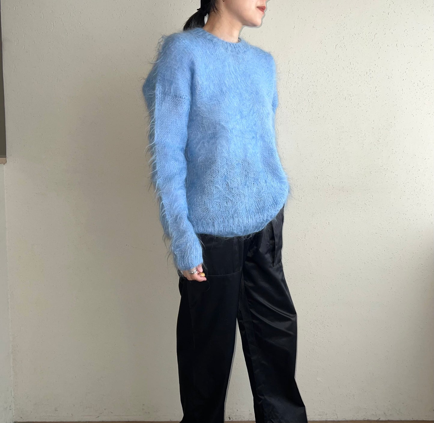 80s Light Blue Knit