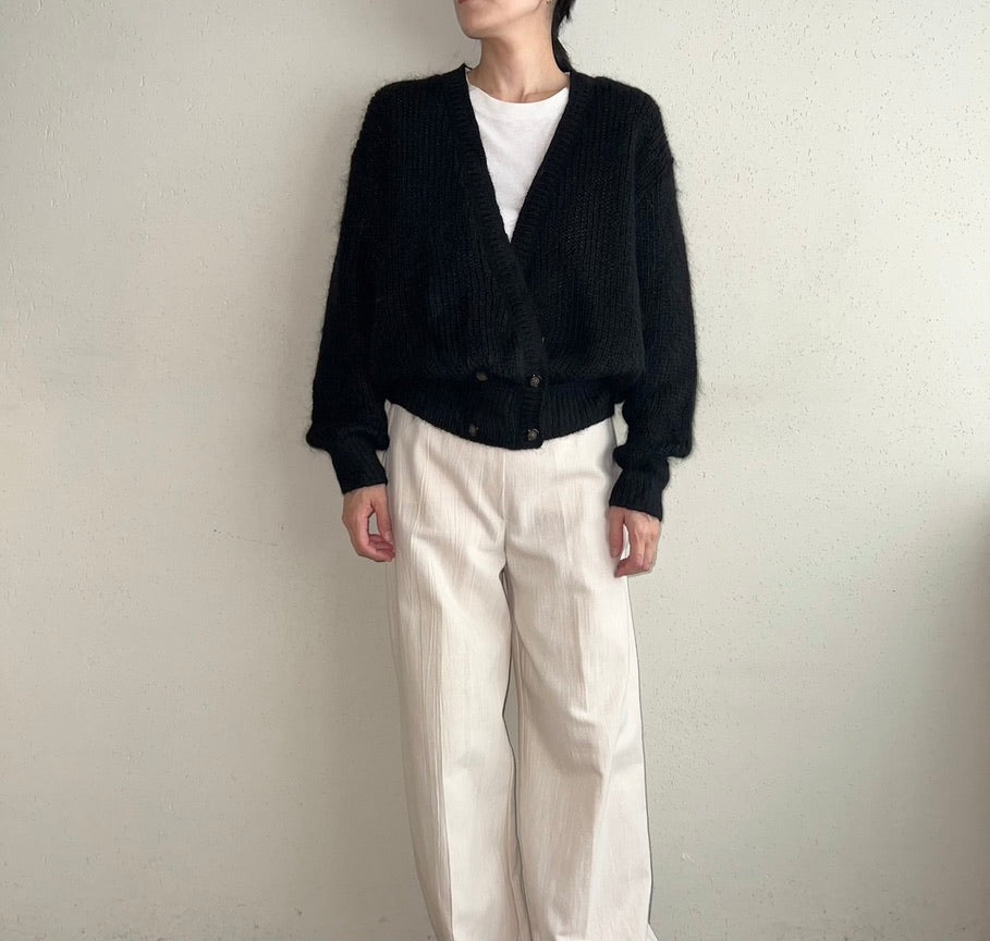 90s Mohair Knit Cardigan Made in U.K