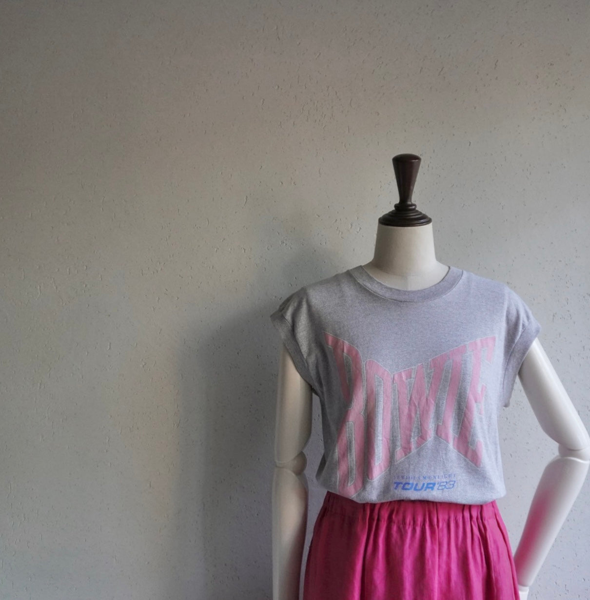 80s "David Bowie 83s Tour “ Printed Sleeveless T-shirt Made in USA