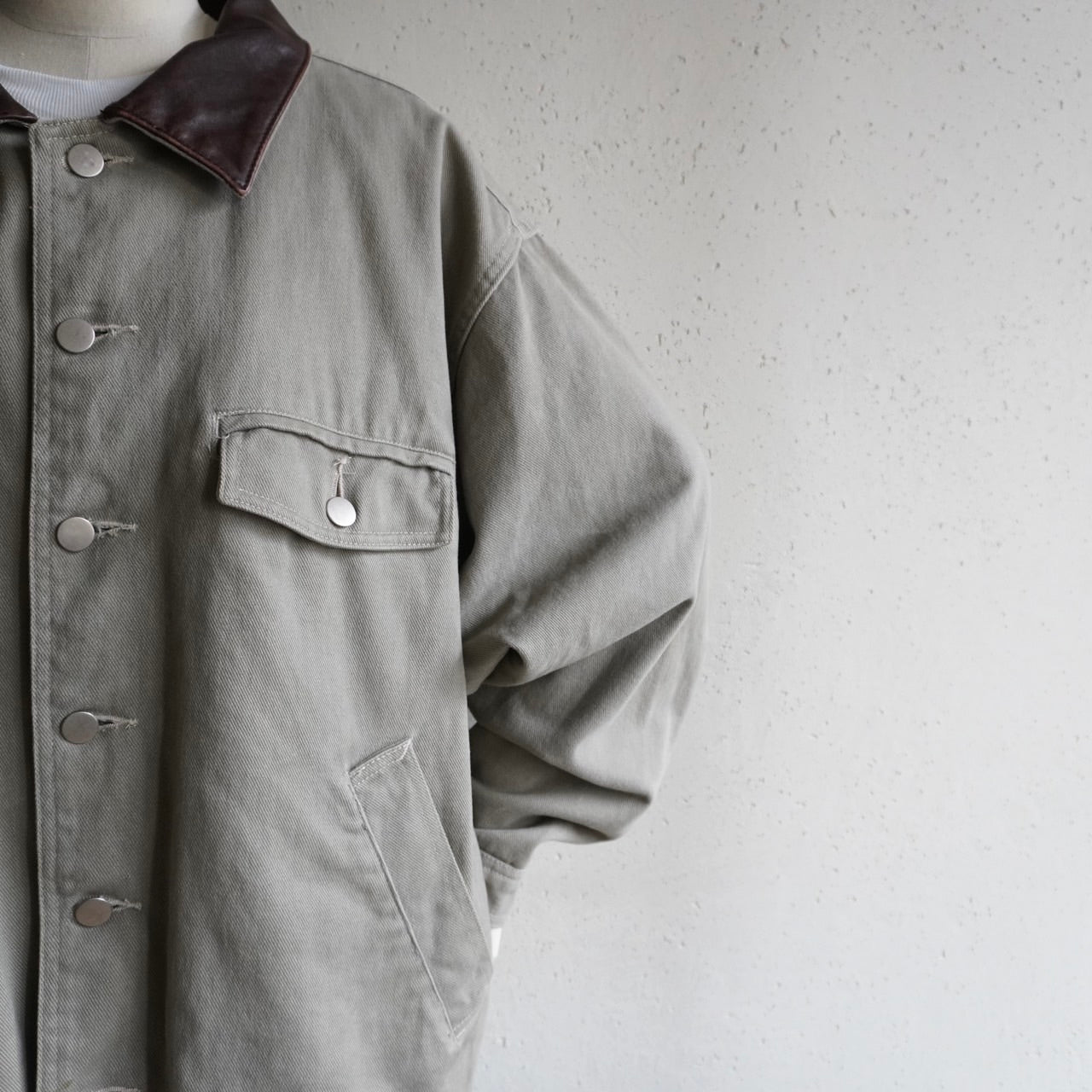90s Leather Collar Jacket