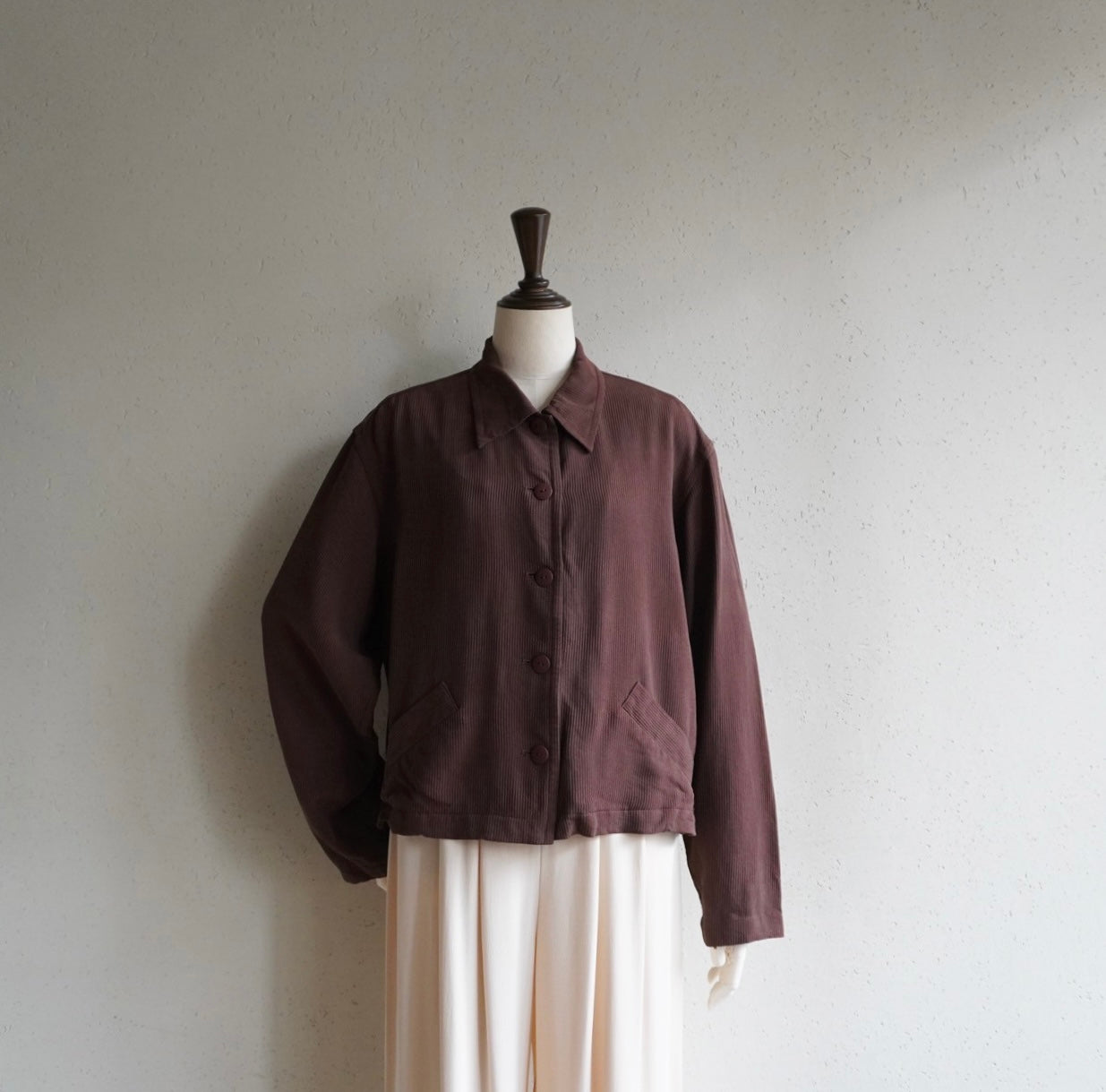 90s Silk Brown Shirt