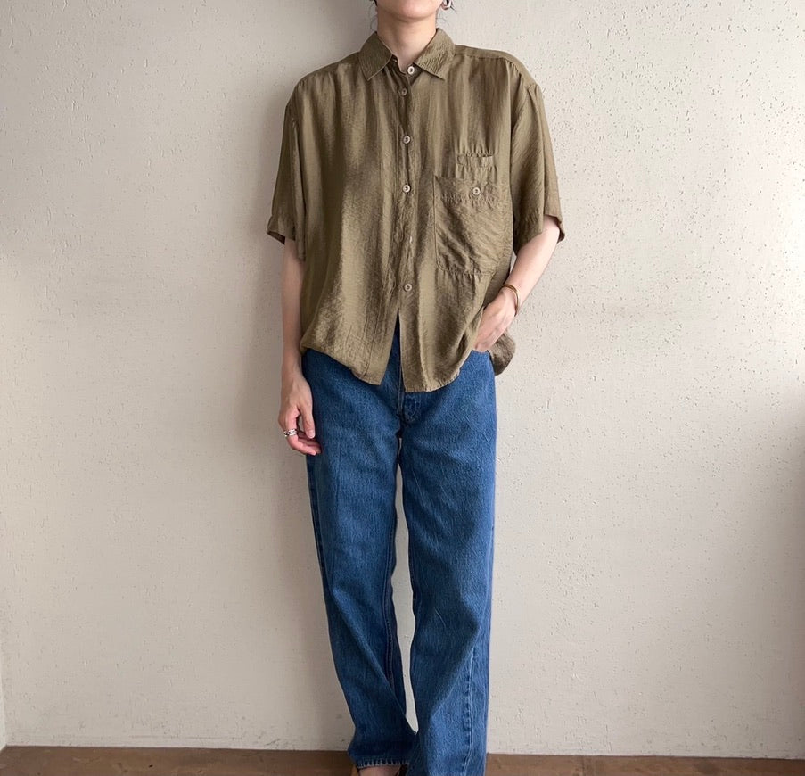 90s Rayon Boxy Shirt
