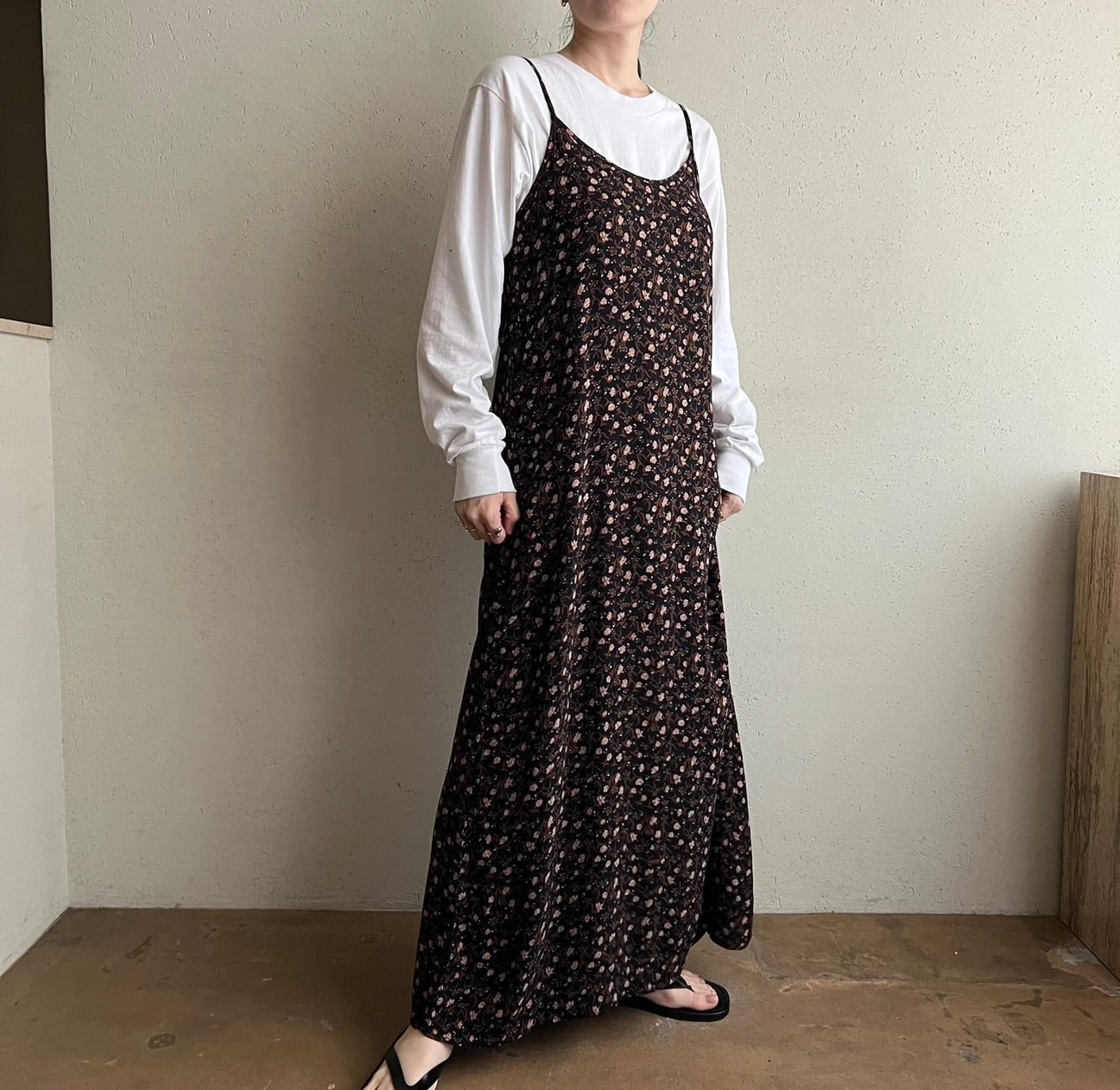 90s Printed Rayon Dress Made in USA