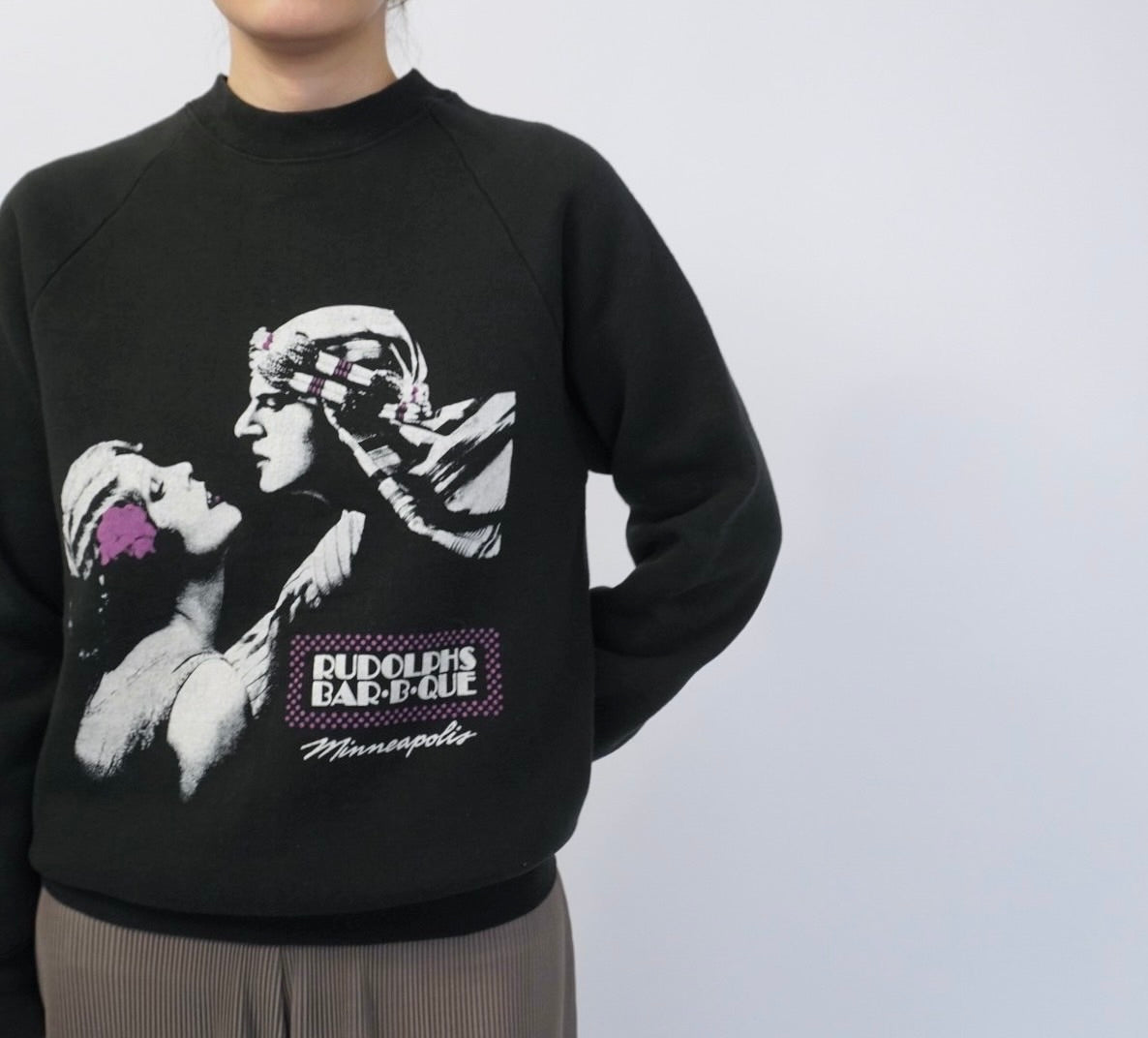 90s Printed Sweater Made in USA