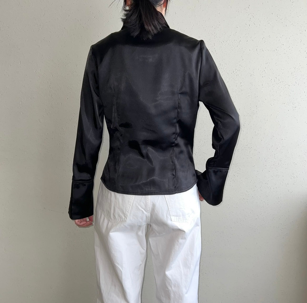 90s Black Pull Over Shirt