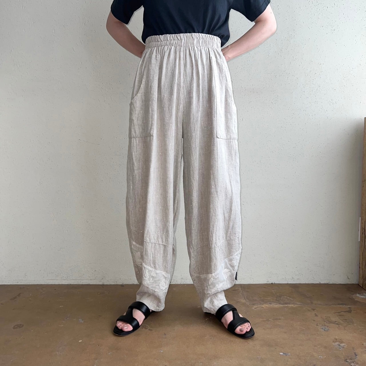90s Lace Design Pants Made in Italy