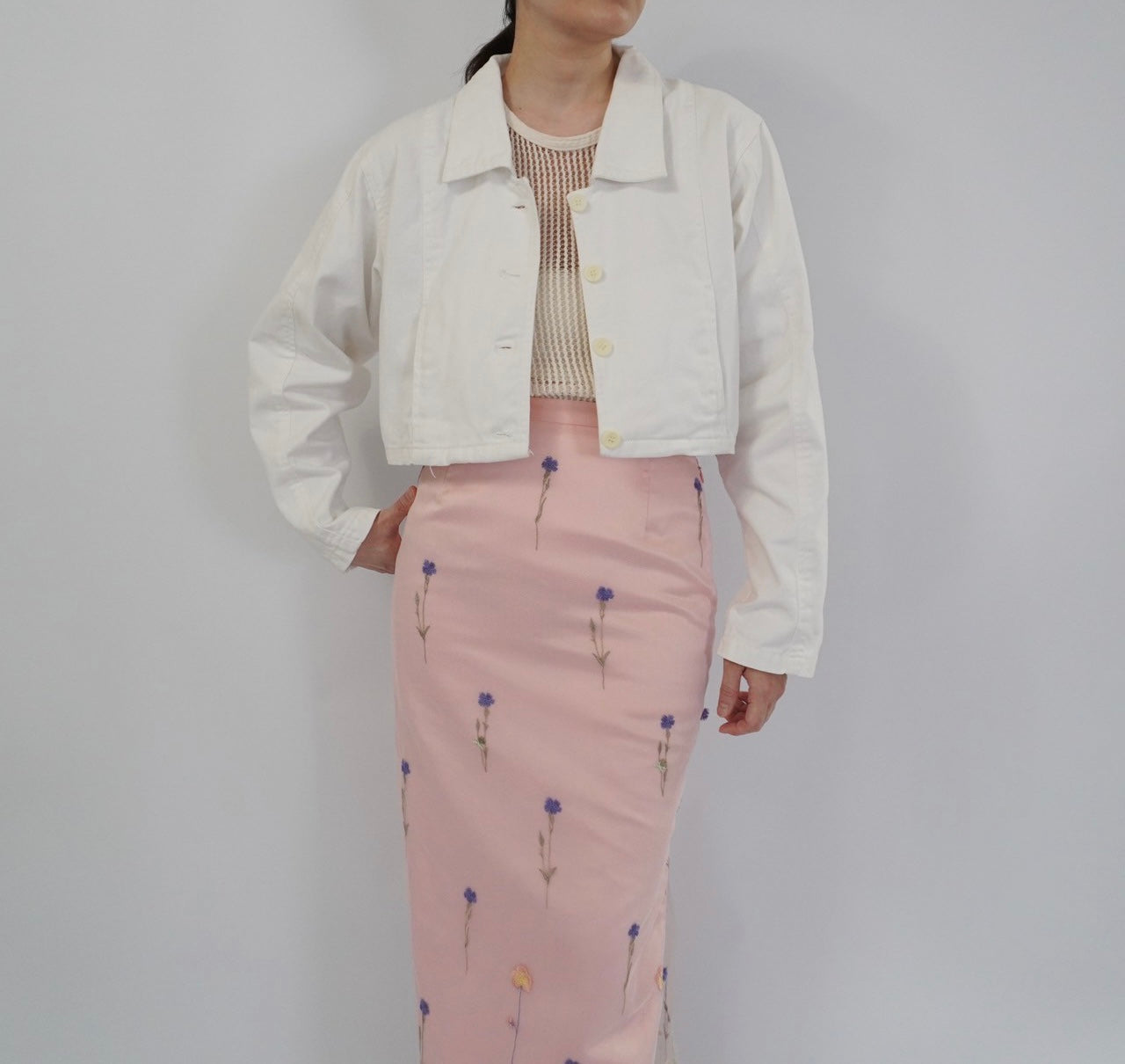 90s White Cotton Jacket