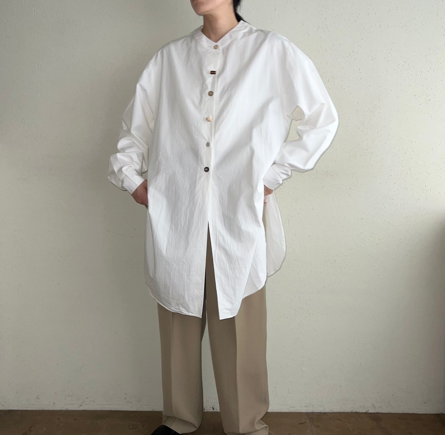 90s White Cotton Shirt Made in USA