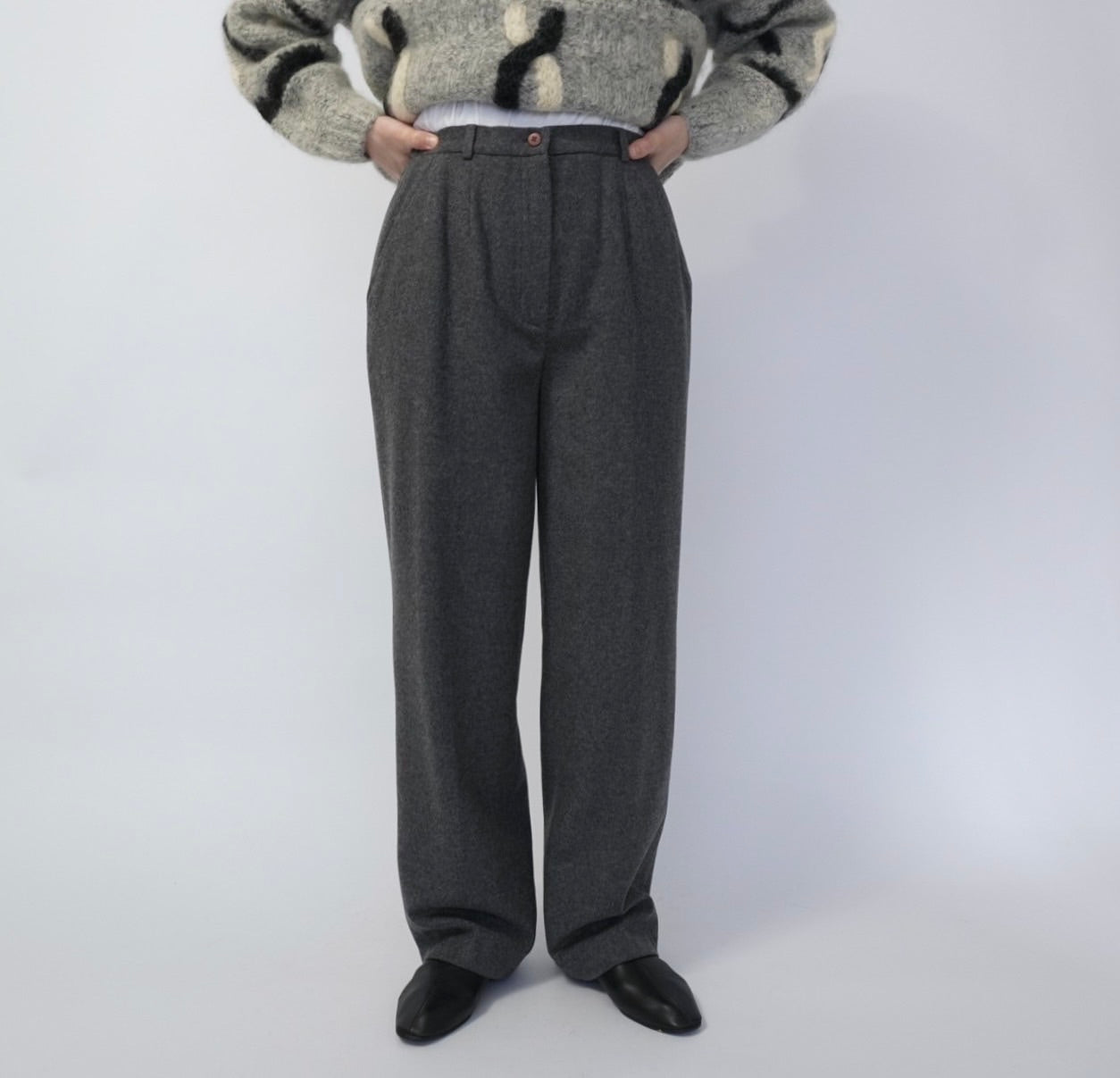 90s Gray Wool Pants