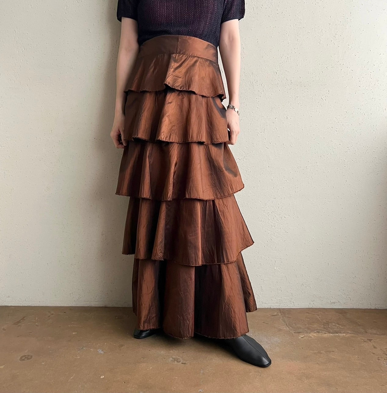 90s Silk Design Skirt Made in USA