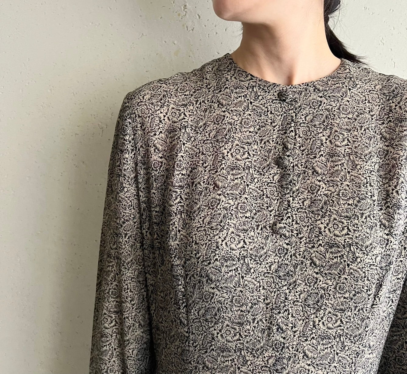 90s Silk Printed Dress