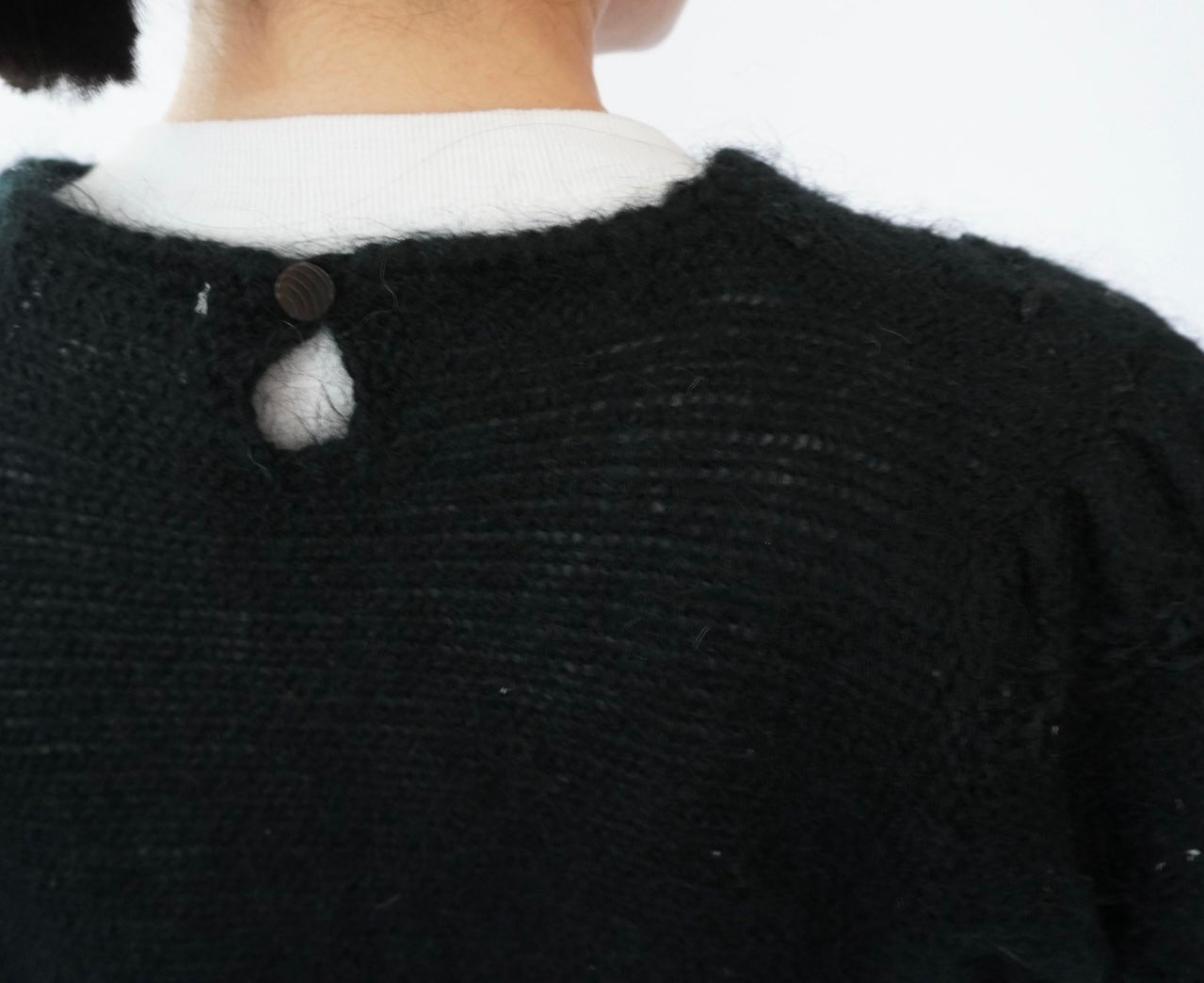 80s EURO Black Mohair Knit