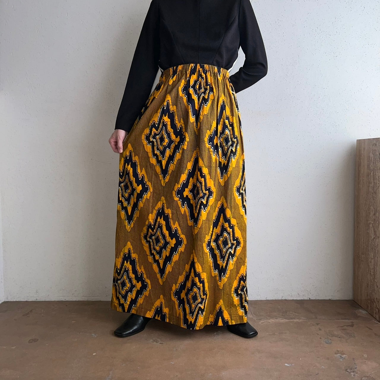 70s Printed Maxi Skirt