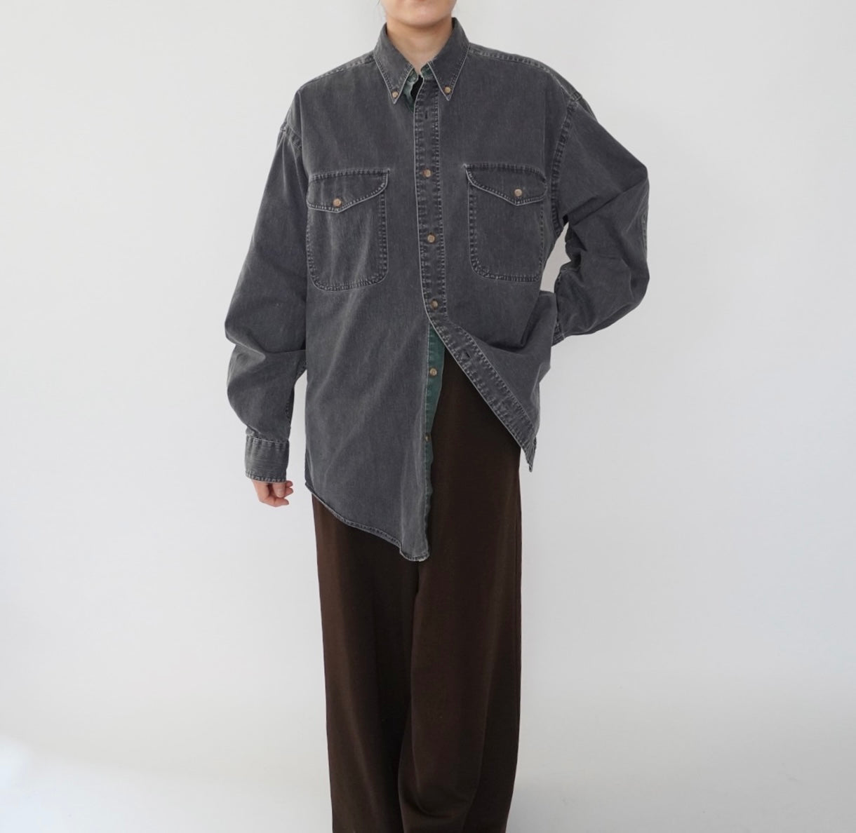 90s Two Tone Cotton Shirt