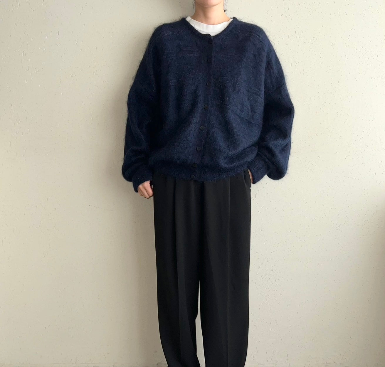 90s Navy Knit Cardigan