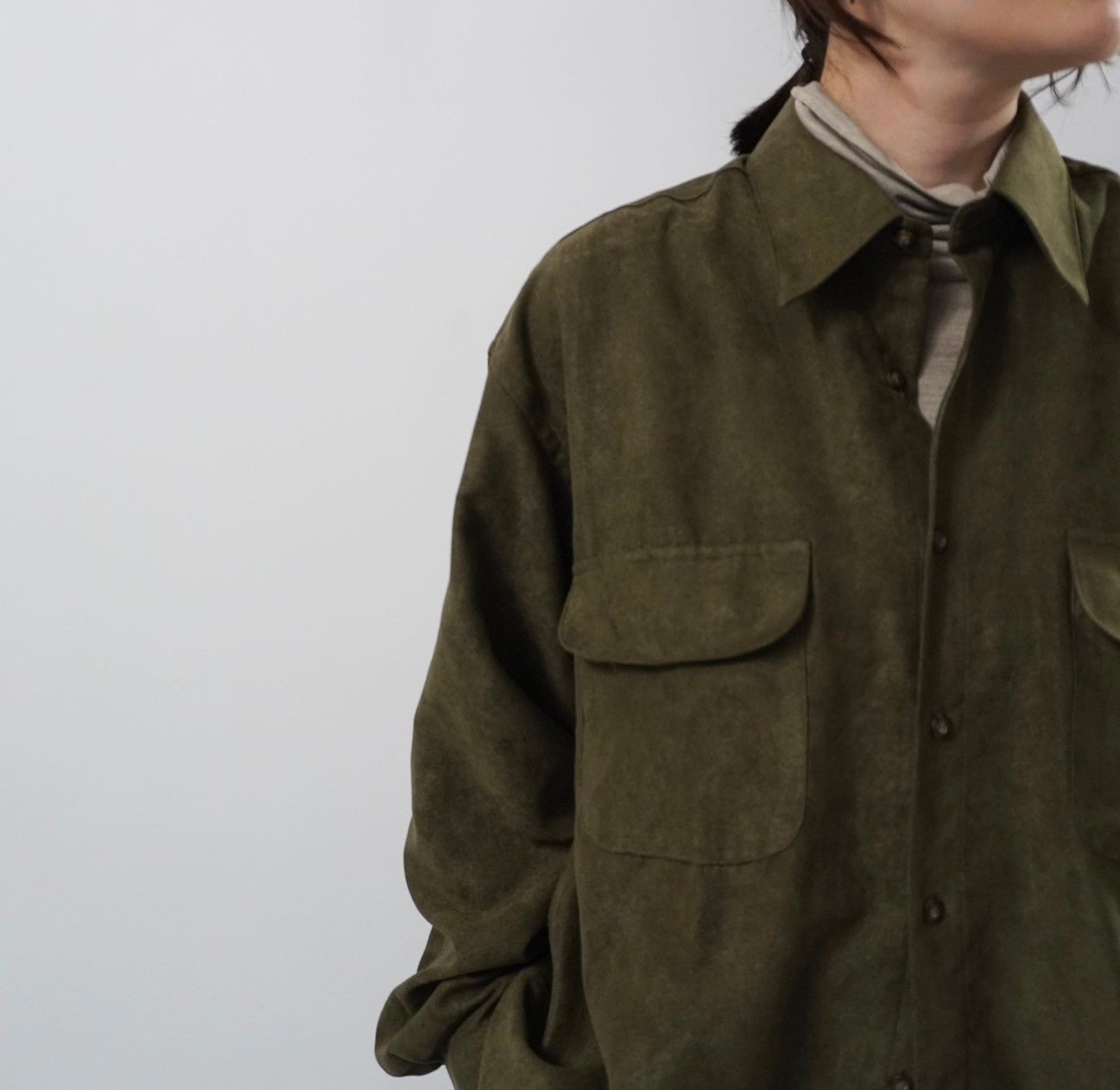 90s Faux Suede Shirt