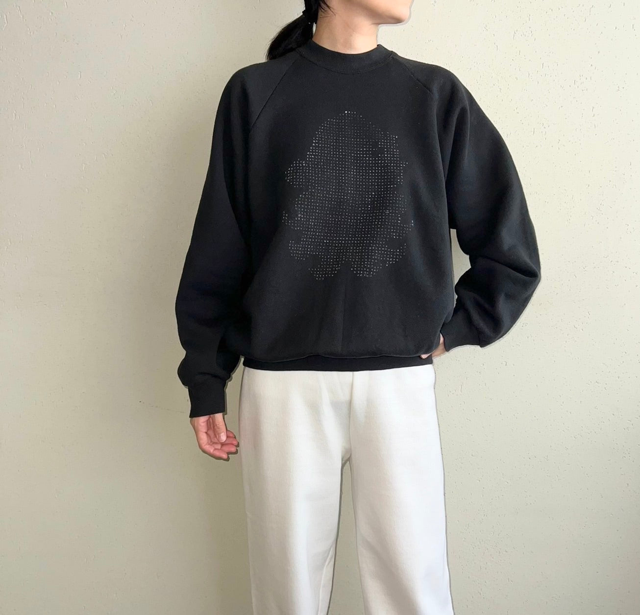 90s Hand Printed Sweater Made in USA