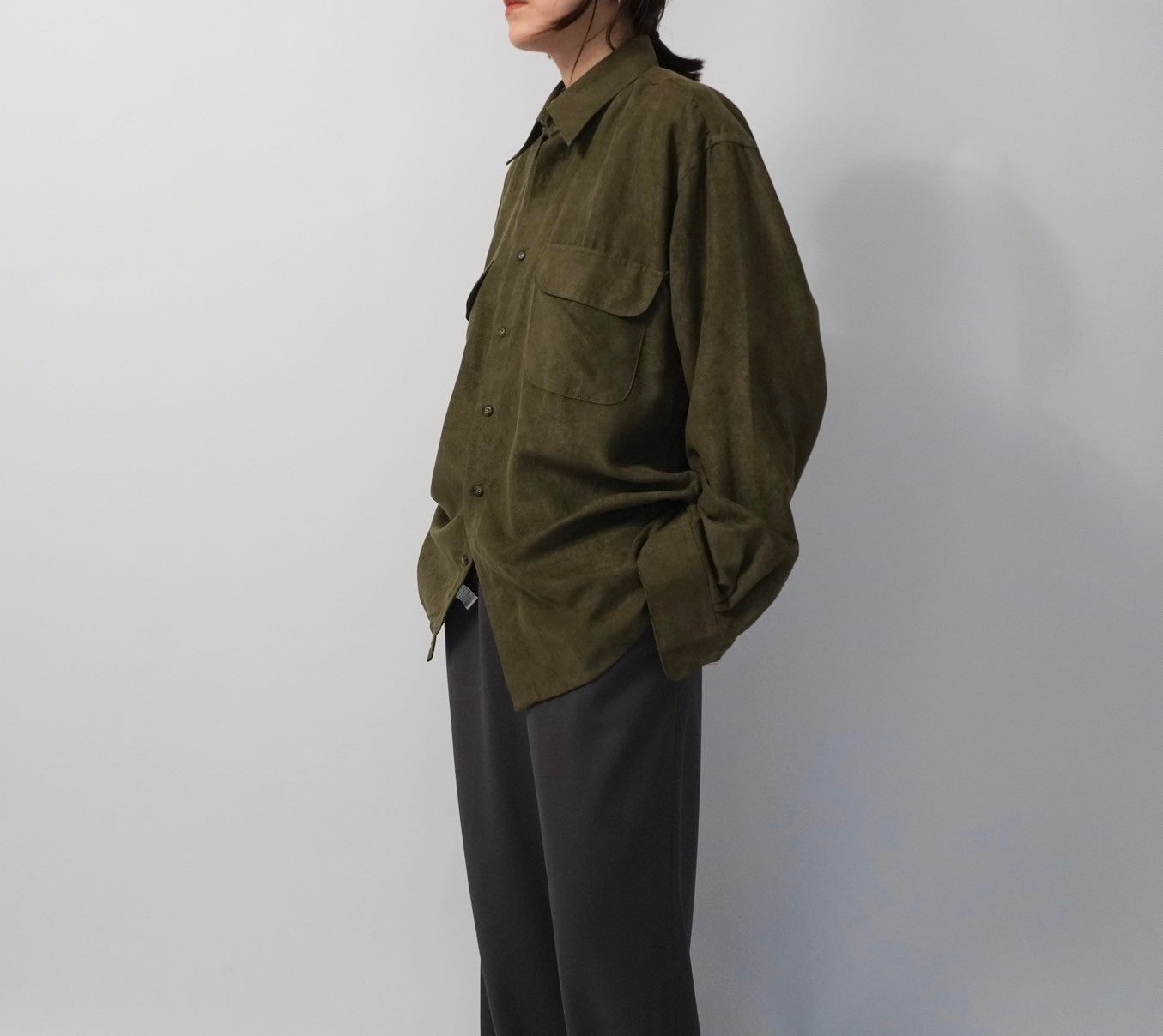 90s Faux Suede Shirt