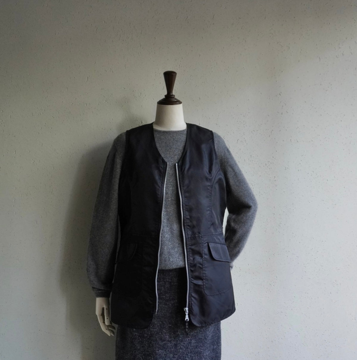 90s EURO Black Nylon Vest