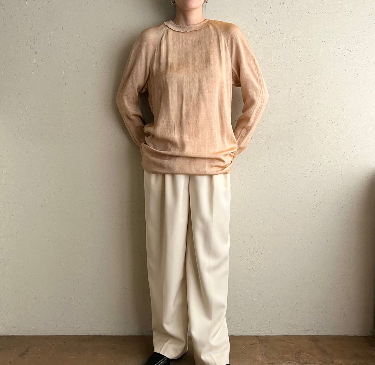 90s Pale Orange Blouse