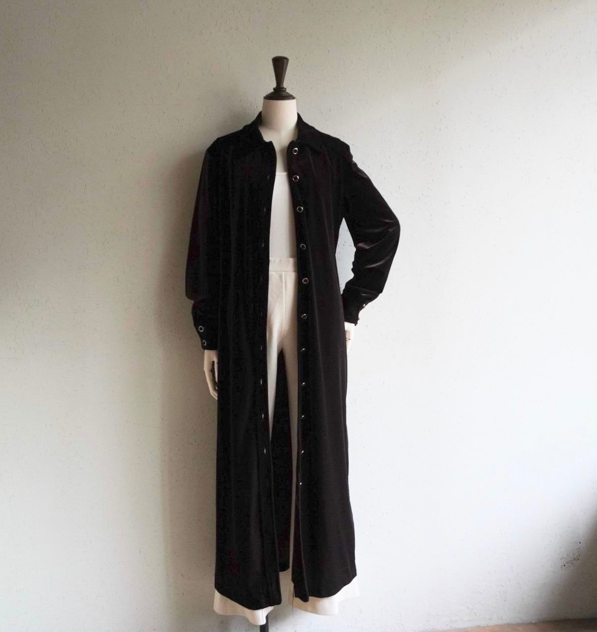 90s Brown Velor Maxi Dress Made in USA