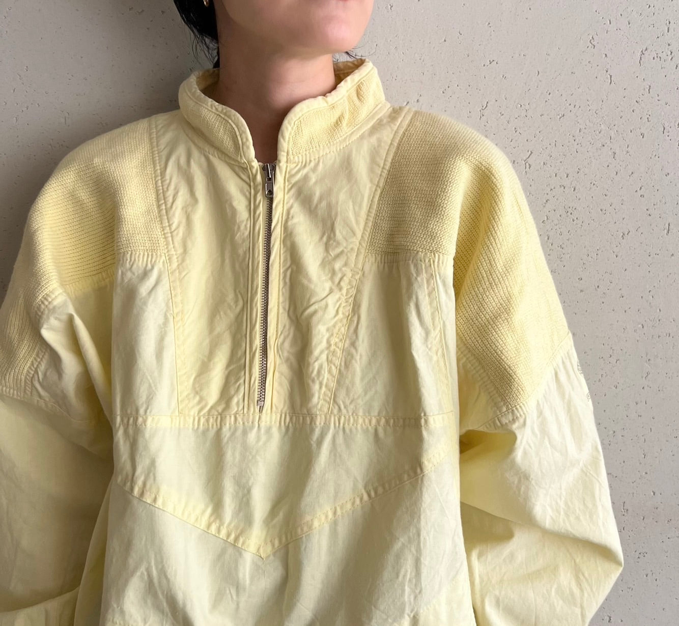 90s EURO Zipped Cotton Top