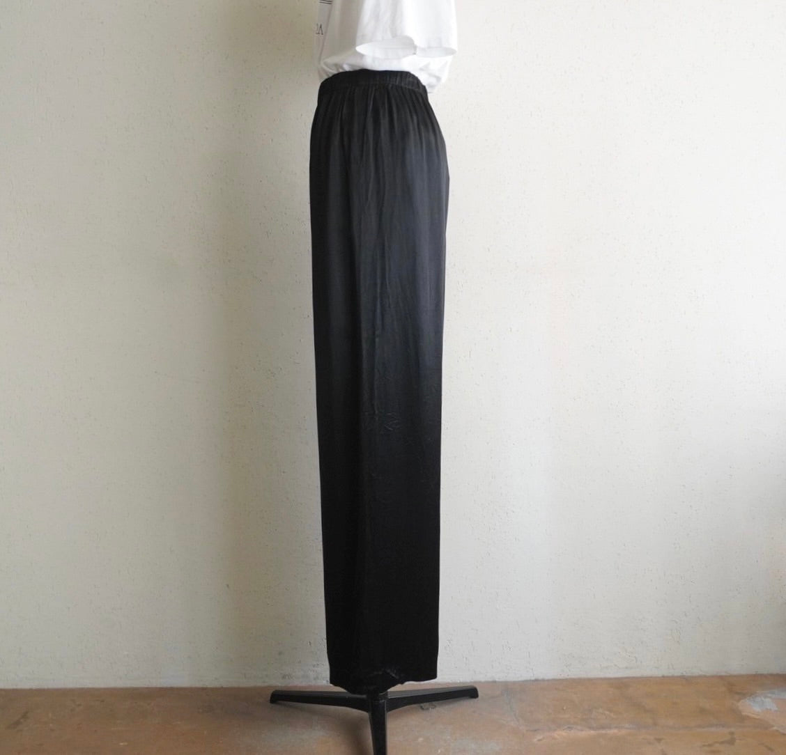 90s Black Satin Pants Made in USA
