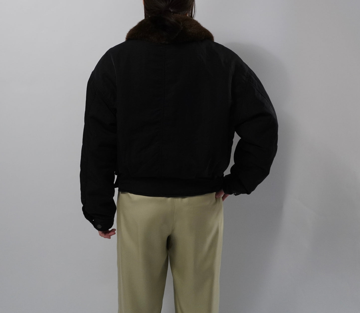 90s Black Nylon Jacket