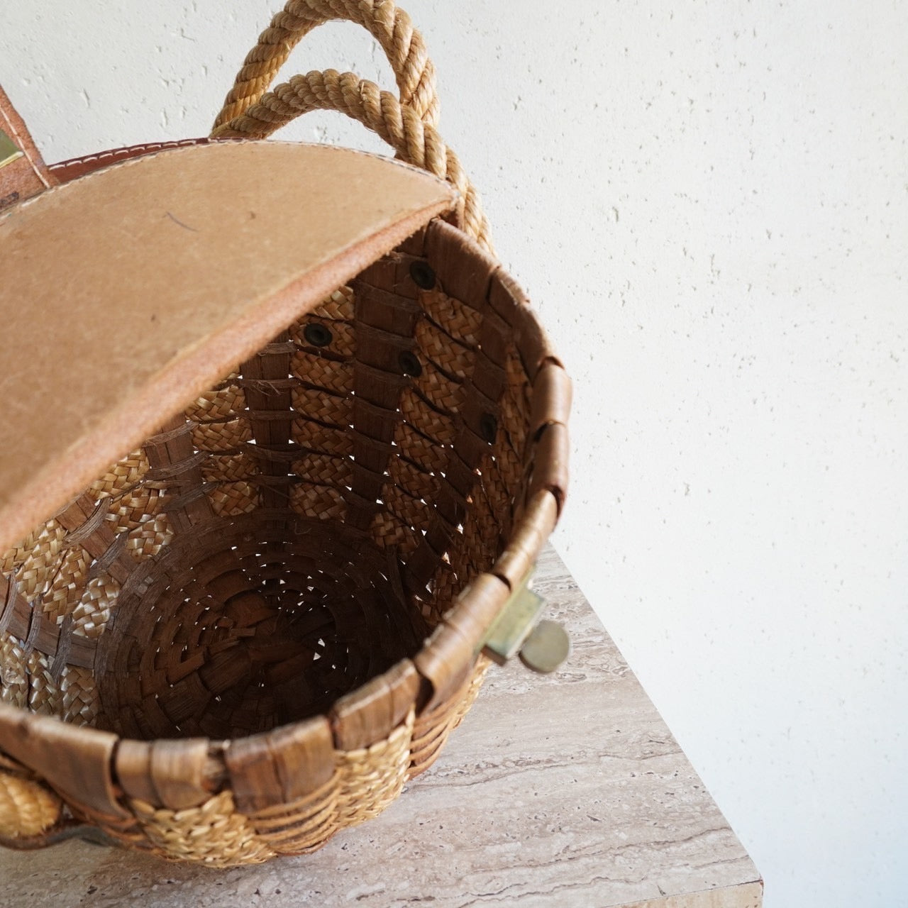 50s,60s Straw Basket Bag