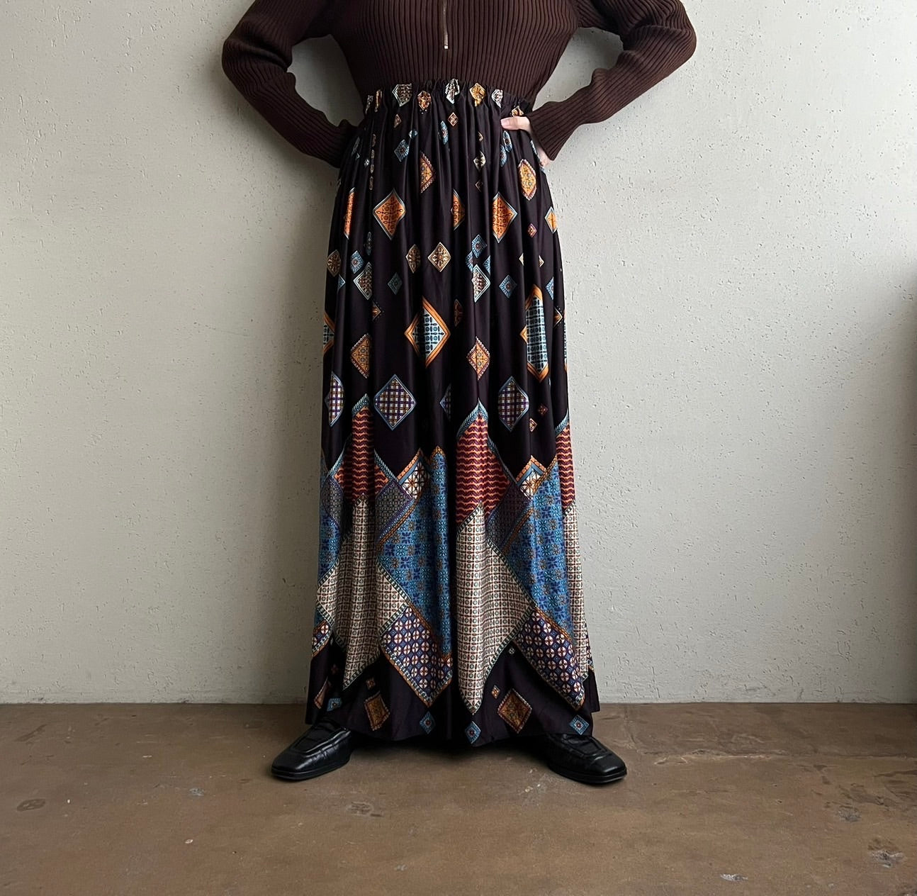70s Printed Skirt
