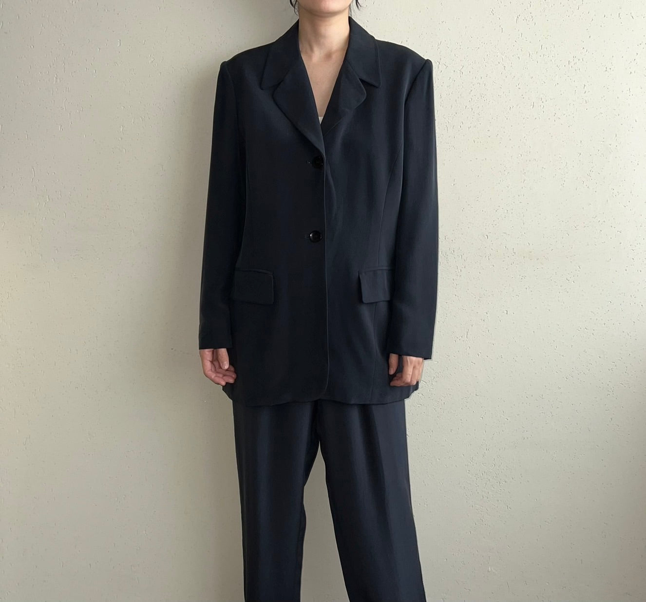 90s Silk Two-Piece Suit