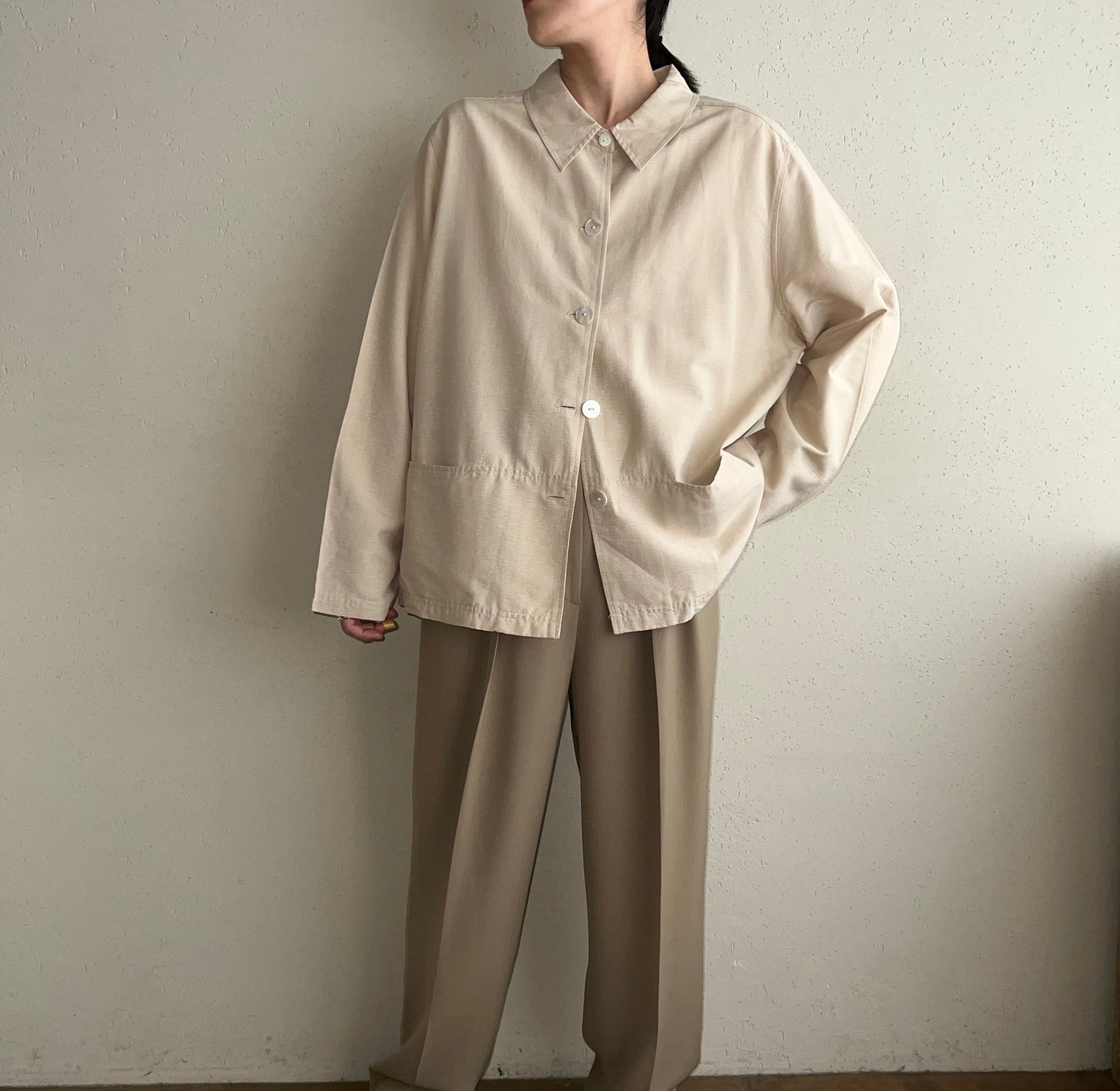 90s Silk Shirt Jacket